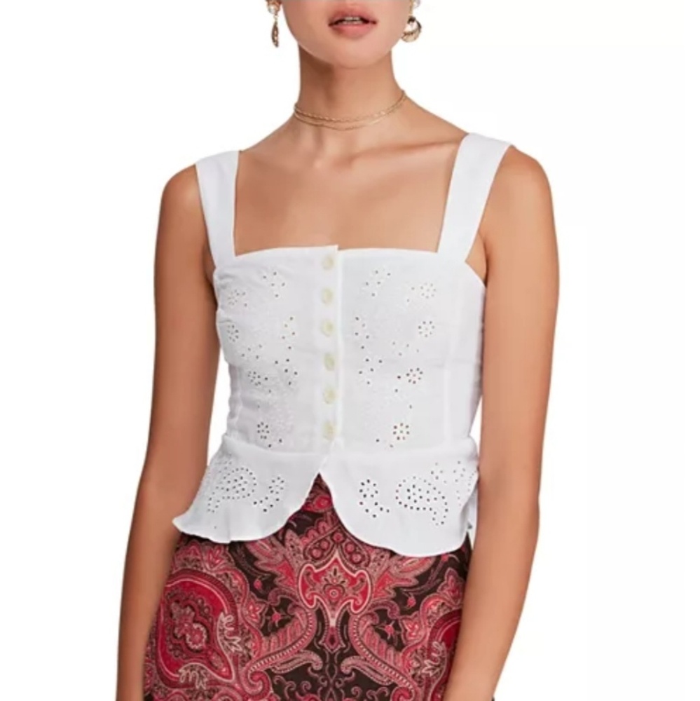 Playful | Free People Embroidered Eyelet Top